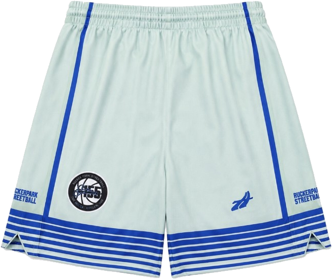 Matching shorts with two-line Rucker Park Streetball wordmarks